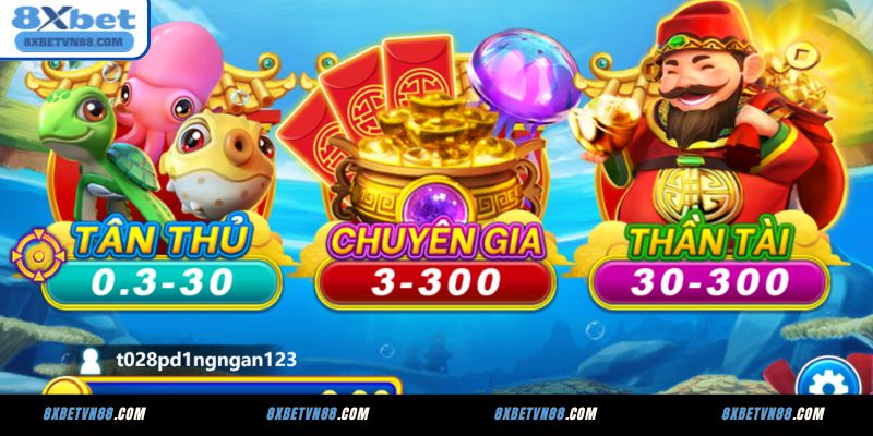 Các cửa cược phổ biến trong Bắn Cá Thần Tài tại 8XBET